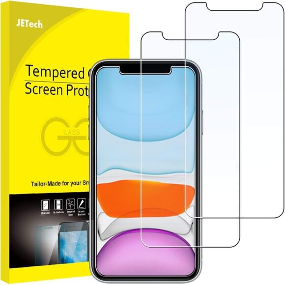 JETech Screen Protector 2 PK for iPhone 11 / iPhone XR Tempered Glass - Picture 6 of 8